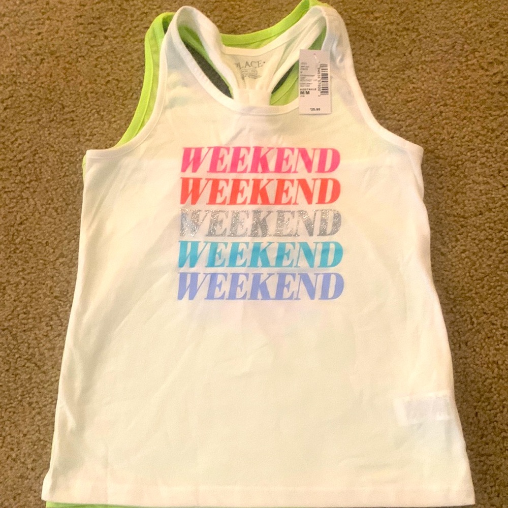 Children’s Place two piece razor back tank top.